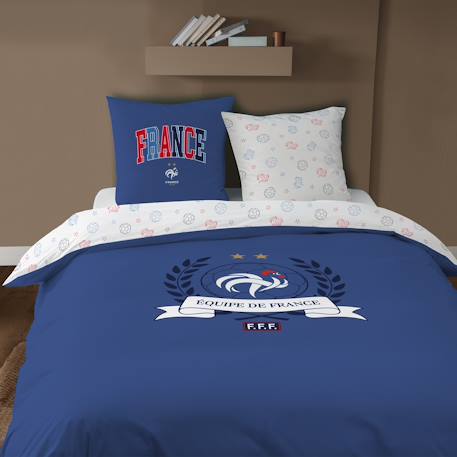Parure de lit imprimée 100% coton, fff campus Bleu 5 - vertbaudet enfant 
