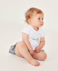 -Ensemble en tricot pour bébé à rayures