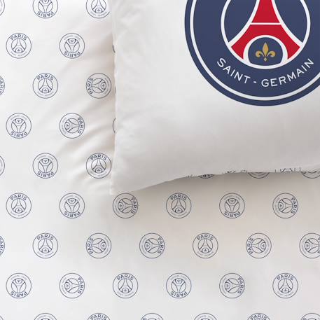 Parure de lit imprimée 100% coton, psg tour Blanc 2 - vertbaudet enfant 