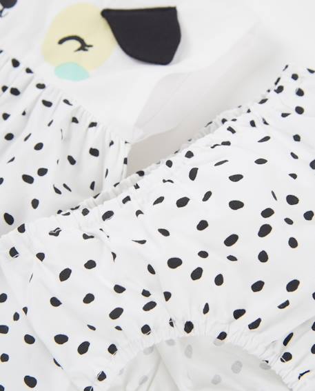 Robe bébé en tissu avec bloomer et motif pois Blanc 6 - vertbaudet enfant 