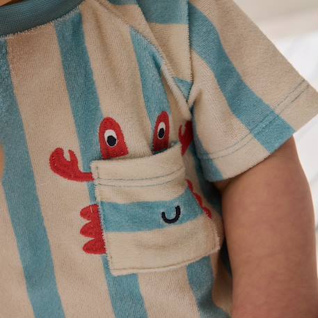 Barboteuse bébé en éponge cayo coco Bleu 5 - vertbaudet enfant 