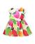 Robe fille en tissu avec motif de fruits Multicolore 1 - vertbaudet enfant 