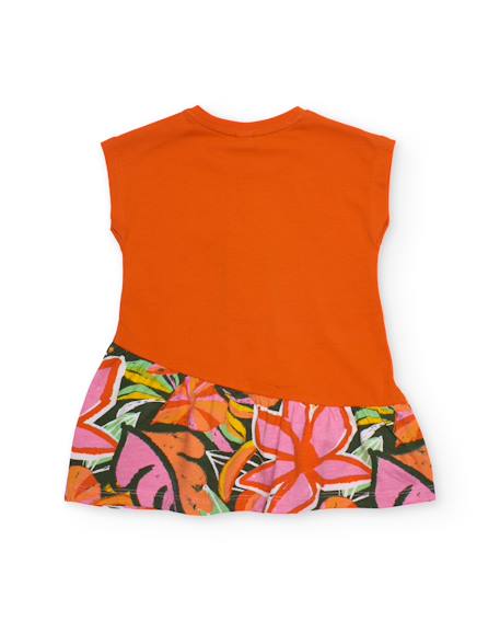 Robe fille en maille avec détail texturé Orange 2 - vertbaudet enfant 