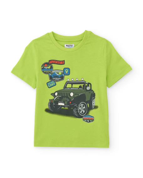 Garçon-T-shirt garçon en maille avec imprimé aventurier