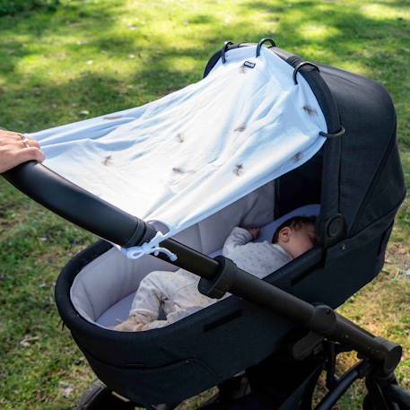 Pare-soleil universel poussette et siège auto uv upf50+ plumes Blanc 2 - vertbaudet enfant 