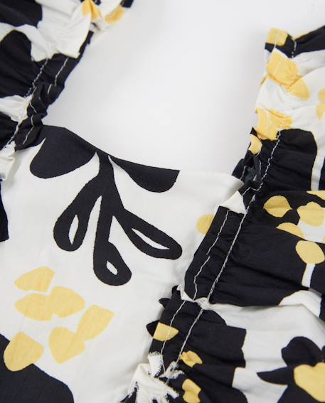 Robe en tissu à bretelles pour fille avec volants Noir 3 - vertbaudet enfant 