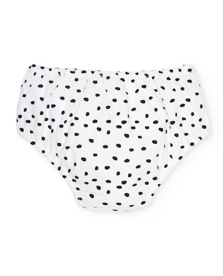 Robe bébé en tissu avec bloomer et motif pois Blanc 5 - vertbaudet enfant 