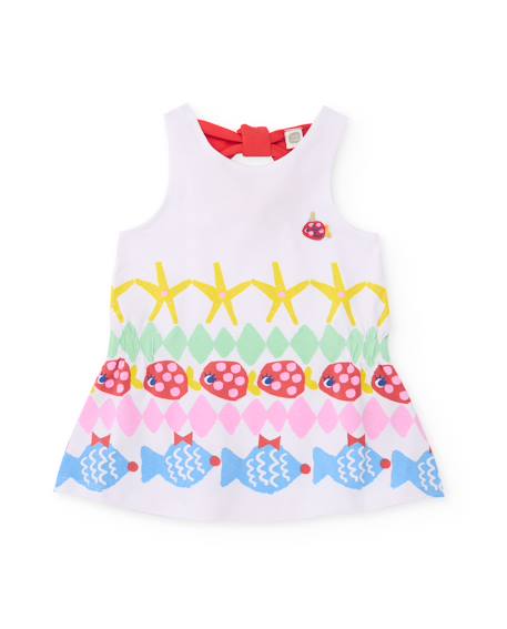 Robe en maille pour fille avec nœud dans le dos  - vertbaudet enfant