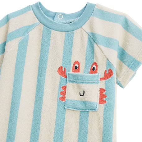 Barboteuse bébé en éponge cayo coco Bleu 4 - vertbaudet enfant 