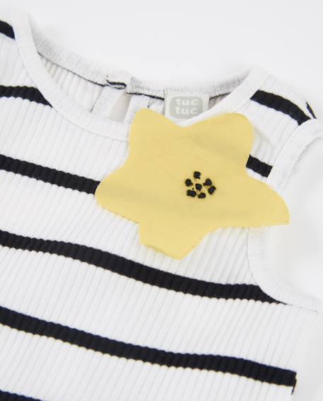 Robe en maille pour fille à rayures Noir 3 - vertbaudet enfant 