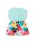Robe fille en tricot avec fleurs brodées Bleu 2 - vertbaudet enfant 