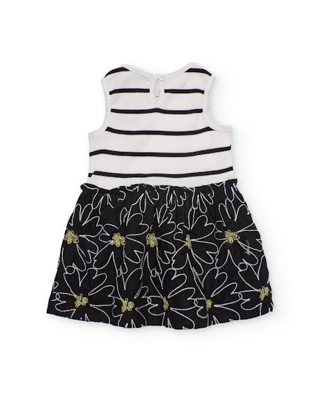 Robe en maille pour fille à rayures Noir 2 - vertbaudet enfant 