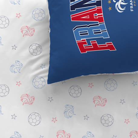Parure de lit imprimée 100% coton, fff campus Bleu 2 - vertbaudet enfant 