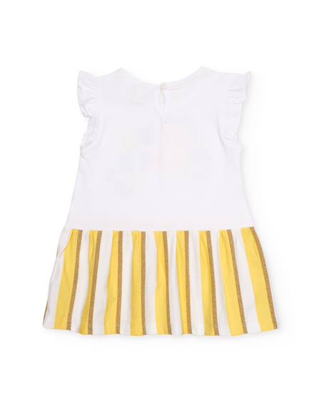 Robe en maille pour fille avec rayures verticales Jaune 2 - vertbaudet enfant 