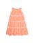Robe fille en maille avec rayures décoratives Orange 1 - vertbaudet enfant 