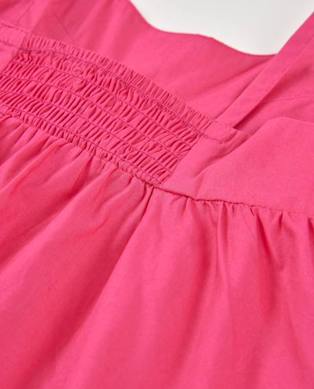 Robe fille unie avec un grand nœud Rose 4 - vertbaudet enfant 