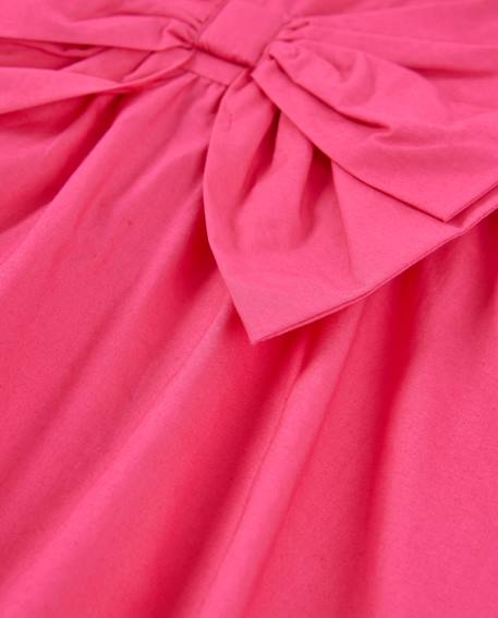 Robe fille unie avec un grand nœud Rose 3 - vertbaudet enfant 