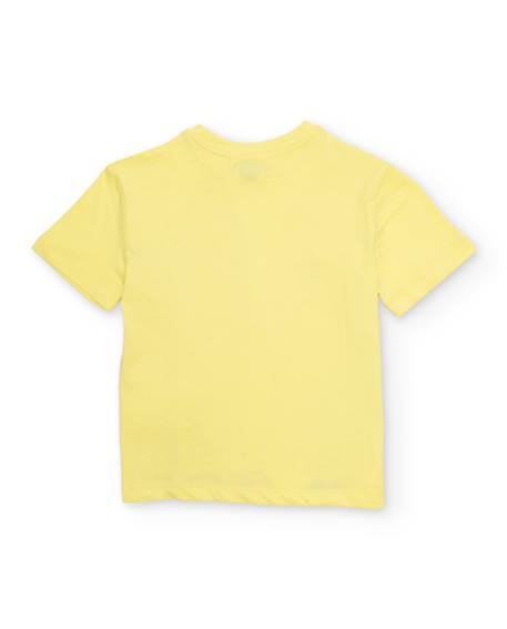 T-shirt garçon en maille avec planches de surf Jaune 3 - vertbaudet enfant 