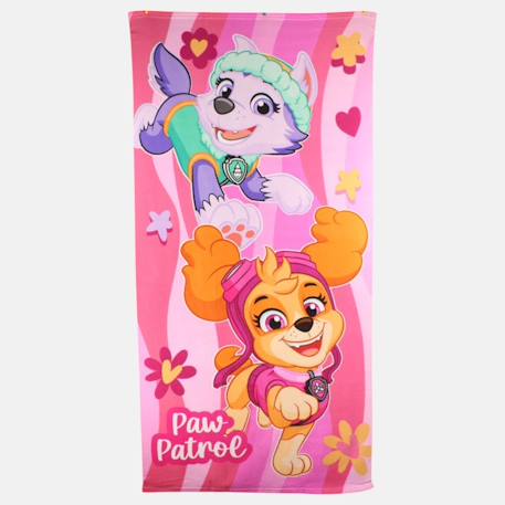 Serviette polyester enfant imprimée pat patrouille Rose 1 - vertbaudet enfant 