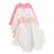 Lot de 5 bodies bébé manches longues ouverture croisée louison Rose 3 - vertbaudet enfant 