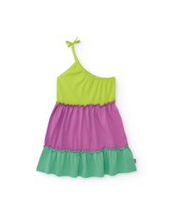 Robe fille en maille au design asymétrique  - vertbaudet enfant