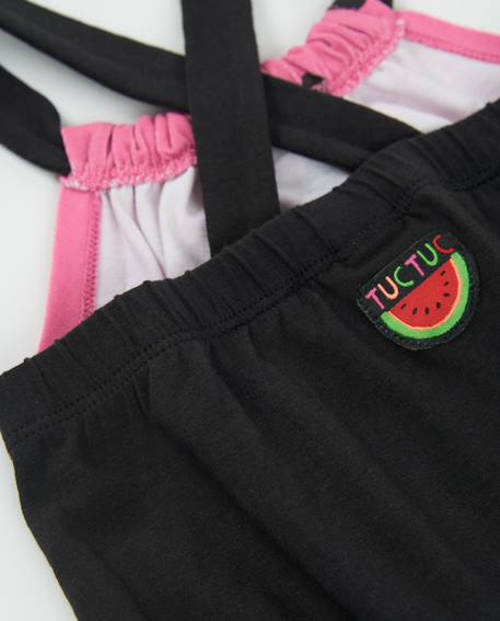 Robe fille en maille avec bretelles croisées dans le dos Rose 4 - vertbaudet enfant 