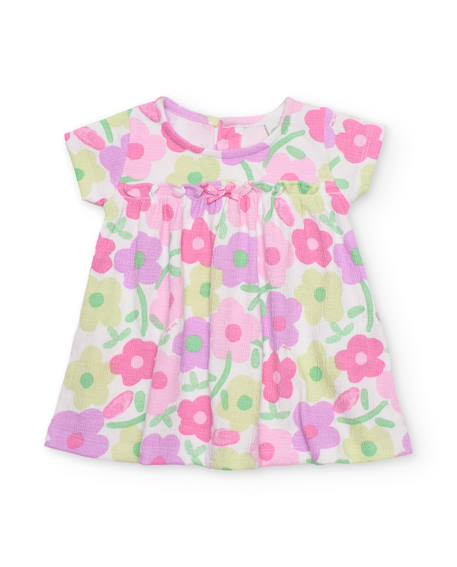 Robe en tricot bébé avec bloomer et imprimé floral Rose 2 - vertbaudet enfant 