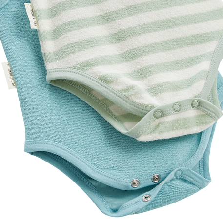 Lot de 2 bodies bébé sans manches en éponge cayo coco Bleu 3 - vertbaudet enfant 