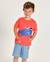T-shirt garçon en maille avec imprimé baleine Rouge 1 - vertbaudet enfant 