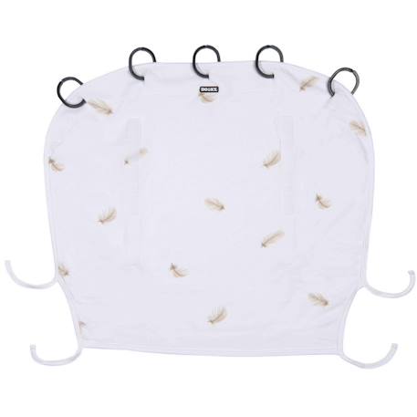 Pare-soleil universel poussette et siège auto uv upf50+ plumes Blanc 1 - vertbaudet enfant 