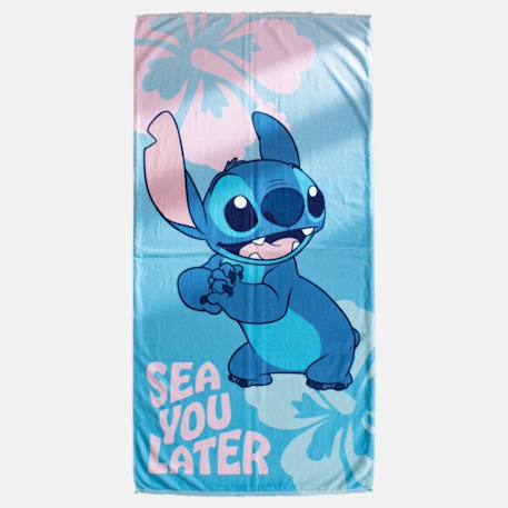 Serviette polyester lilo & stitch Bleu 1 - vertbaudet enfant 