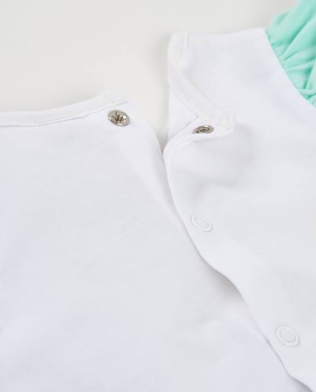 Robe bébé en tricot avec bloomer et imprimé petit chien Blanc 4 - vertbaudet enfant 