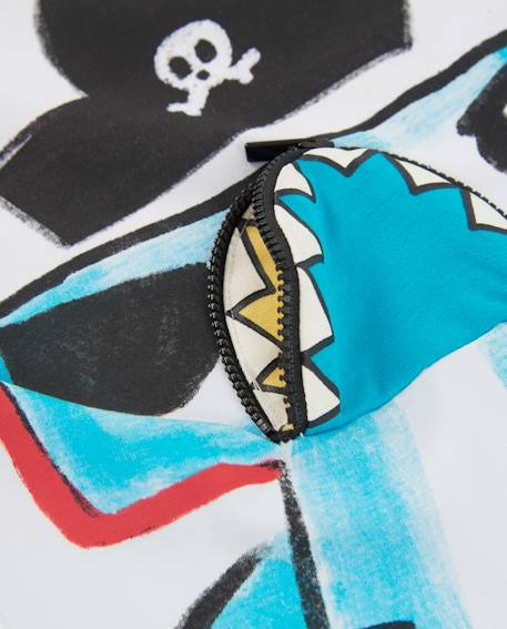 T-shirt en maille pour garçon d’inspiration pirate Blanc 5 - vertbaudet enfant 