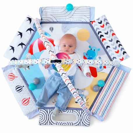 Tapis d'éveil bébé piscine à balles pliable expédition safari Blanc 6 - vertbaudet enfant 