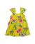 Robe fille en lin avec bretelles à volants Jaune 1 - vertbaudet enfant 