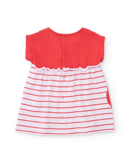 Robe en tricot pour bébé avec poche fraise Rouge 3 - vertbaudet enfant 