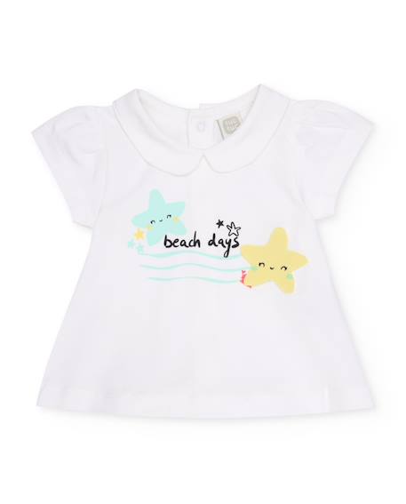 Ensemble en tricot pour bébé à rayures Blanc 3 - vertbaudet enfant 