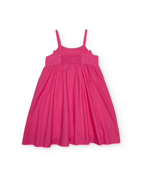 Robe fille unie avec un grand nœud Rose 2 - vertbaudet enfant 