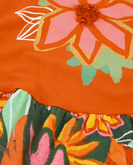 Robe fille en maille avec détail texturé Orange 4 - vertbaudet enfant 