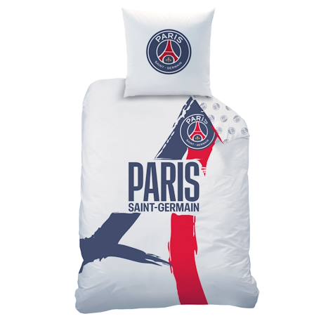 Parure de lit imprimée 100% coton, psg tour Blanc 3 - vertbaudet enfant 