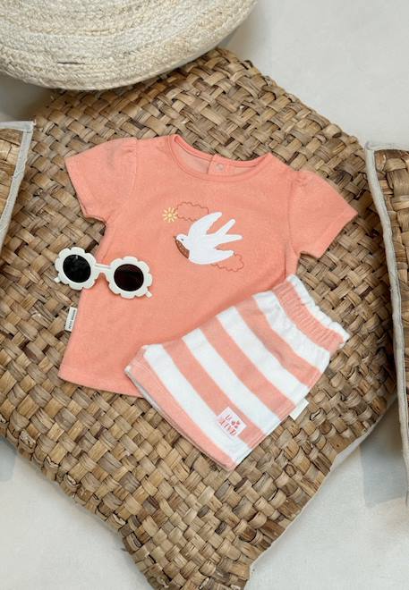 Fille-Ensemble-Ensemble enfant t-shirt et short en éponge honfleur