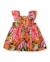 Robe fille en tissu avec fronces sur le devant Orange 1 - vertbaudet enfant 