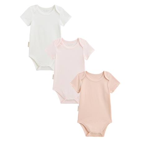 Lot de 3 bodies bébé manches courtes louison Rose 2 - vertbaudet enfant 