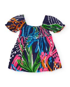 Bébé-Robe, jupe-Robe fille en tissu et fronces élastiquées