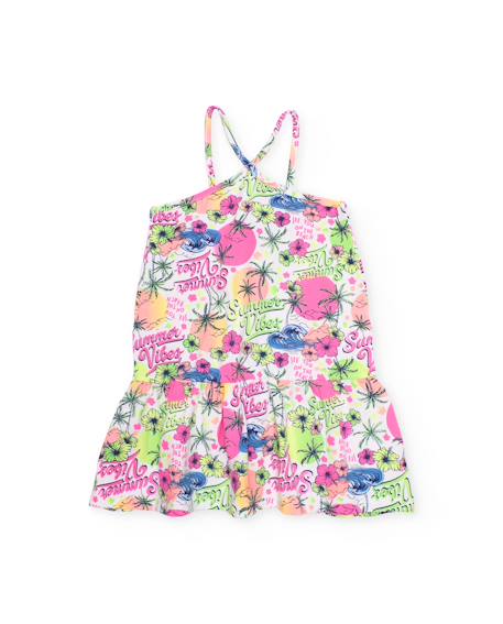 Robe fille en maille à fines bretelles Rose 1 - vertbaudet enfant 