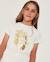 T-shirt fille en maille avec imprimé doré Blanc 1 - vertbaudet enfant 