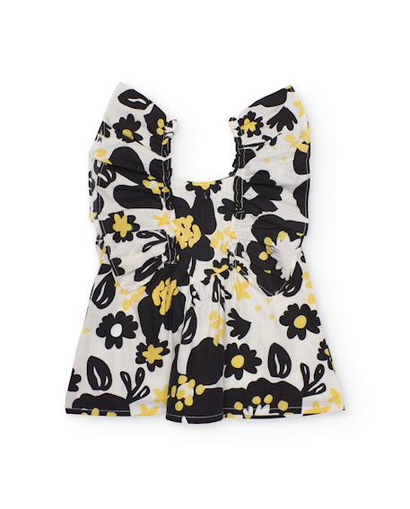 Robe en tissu à bretelles pour fille avec volants Noir 2 - vertbaudet enfant 