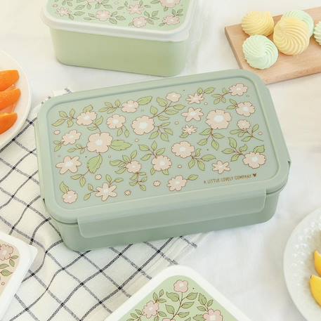 Lunch box fleurs sage Vert d'eau, rose, vert 3 - vertbaudet enfant 