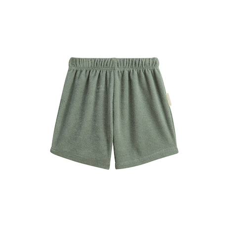 Ensemble enfant t-shirt et short en éponge crocro rigolo Kaki 6 - vertbaudet enfant 