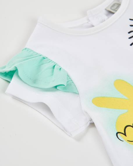 Robe bébé en tricot avec bloomer et imprimé petit chien Blanc 3 - vertbaudet enfant 